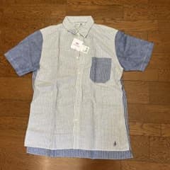 未使用　MANDERSON ストライプ 半袖シャツ XLのサムネイル