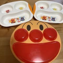 まとめ売り！美品！アンパンマンプレート３つセットのサムネイル
