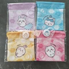 くら寿司　ちいかわ　巾着4種　缶バッチ　マグネットのサムネイル