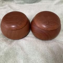 欅の碁笥（碁石の入れ物＋おまけの碁石セット）のサムネイル
