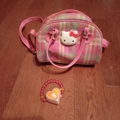 ハローキティ チェック柄ショルダーバッグのサムネイル