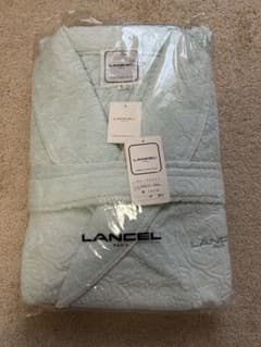 LANCELタオル地 バスローブ Lサイズ ミントグリーン