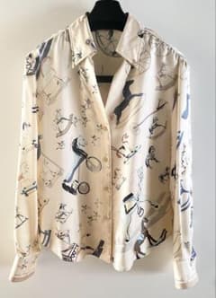 HERMES Raconte-moi le Cheval シルクシャツ HERMES Raconte-moi le Cheval シルクシャツ - メルカリ