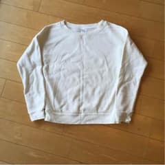 美品✳︎ユニクロ  裏ボアスウェット  ホワイトSのサムネイル