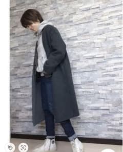 【美品】UNIQLO レディースコート　ダークグレー　Mのサムネイル