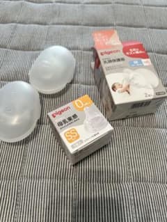 Pigeon 乳頭保護器 M/Lサイズ & 母乳実感乳首 SSサイズ セットのサムネイル