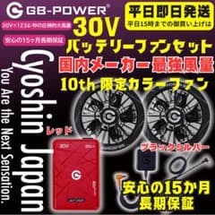 平日即日発送2026年限定長信ジャパン30Vバッテリーレッド ファンB
