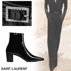 新品】SAINT LAURENTサンローラン ベティ アンクルヒールブーツ42