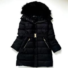 美品✨ZARA ザラ パフジャケット ダウンコート ロング丈 フードファー 