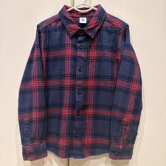 PETIT BATEAU プチバトー チェック 長袖シャツ フランネル 128のサムネイル