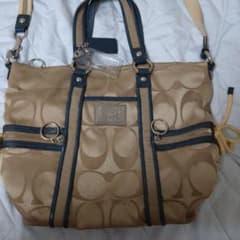 COACHコーチ ポピー シグネチャー 2WAYショルダーバッグ シグネチャーのサムネイル
