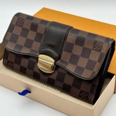 ルイ ヴィトン ポルト フォイユ システィナ ダミエ 長財布 ブラウン