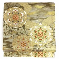 V3566 ○高級 正絹 唐織 六通 袋帯 華文 花文 - メルカリ