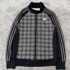  アディダス 千鳥格子柄 トラックジャケット adidas トラックジャケット 千鳥格子 00s Y2K archive - メルカリ