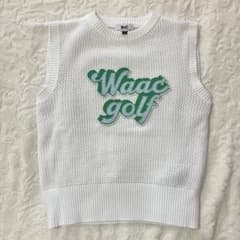 waac ワック ゴルフ エコファーロゴ フーディーベスト WAAC golf ニットベスト ホワイト XS - メルカリ