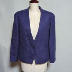 バンベール 9号 紫色 Vネックジャケット Ｍ シングルボタン VINVERT