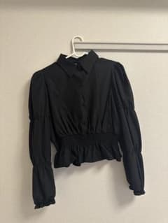 ZARA ブラック シャツ ブラウス 長袖のサムネイル