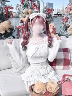 HONEY MEW ハニーミュウ ビッグリボンシャギーアンサンブルトップス