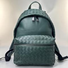 超極美品 ボッテガヴェネタ イントレチャート リュック グリーン