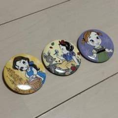 ディズニープリンセス　缶バッジ　ベル　白雪姫　アナのサムネイル