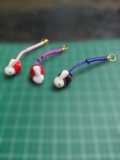 うさぎ ストラップ 3個セット 和風 ハンドメイドのサムネイル