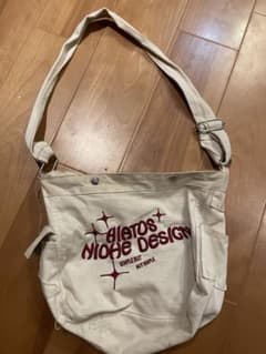 キャンバス ショルダーバッグ アイボリーのサムネイル