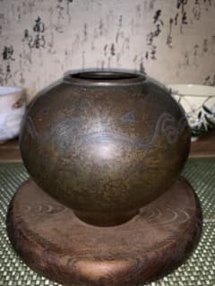 古銅 花瓶 旧家整理品 古銅製 希少 唐物 時代金工 飾壺 壷 骨董品 古美術品 古銅 花瓶 旧家整理品 古銅製 希少 唐物 時代金工 飾壺 壷 骨董品 古