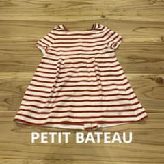 PETIT BATEAU赤と白ワンピース 24m/86㎝のサムネイル