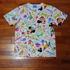ディズニー 35周年 総柄 Tシャツ 綿100  M 即購入可のサムネイル