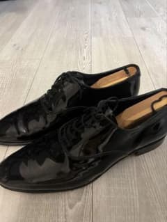 Crockett & Jonesエナメルプレントゥシューズ 新郎 - メルカリ