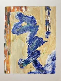 抽象画 青と緑の油彩 A4サイズ 抽象画 青と緑の油彩 A4サイズ - メルカリ