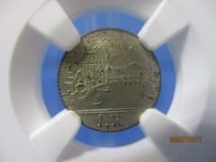 ドイツ 1クロイツァー銀貨☆1839年／未使用／都市景観／鷲の紋章／神聖 