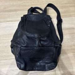 WB Genuine Leather リュック ブラック 本革 ユニセックスのサムネイル