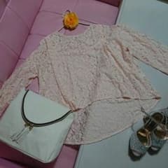 ほぼ新品♡レース 花柄 シースルー 夢展望 バルーン袖 オルチャン ミーアのサムネイル