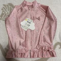 新品　女の子　80サイズ　水着　ラッシュガード　ピンク　フリルのサムネイル