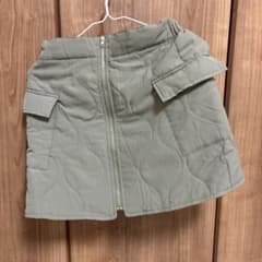 キルティング ミニスカート カーキのサムネイル