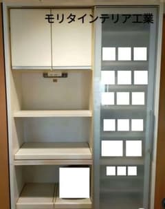 モリタインテリア 120cm幅 高さ205cmダイニングボード 食器棚 ホワイト モリタインテリア 120cm幅 高さ205cmダイニングボード 食器棚 ホワイト