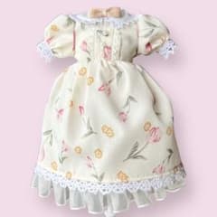 リカちゃん 服 ハンドメイド ワンピース 小花柄 ナチュラル ドール服のサムネイル