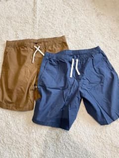 Lサイズ ブラウン ネイビー ショートパンツ 2枚セットのサムネイル