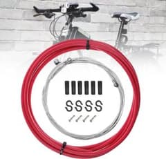Red Bicycle Brake Cable Set for Mountain and Road Bikes