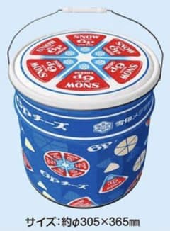 特大【当選品/ 非売品】雪印　6pチーズ　 ペール缶　 バケツ缶　椅子　収納 イス 新品 「雪印6pチーズ」当選非売品グッズ！ペール缶 バケツ缶 椅子