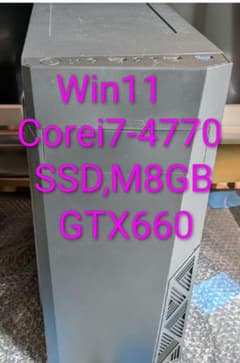 №118、外見新品、Win11、i7_4770、GTX660、M8GB、SSD №118、外見新品、Win11、i7_4770、GTX660、M8GB、SSD - メルカリ