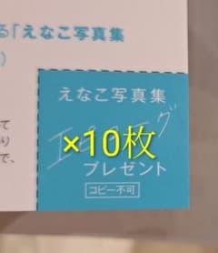 10枚 えなこ エピローグ 応募券 プレゼント ヤングジャンプ40号 - メルカリ