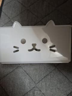 ねこ型 お掃除用品収納ケース【グレー】のサムネイル
