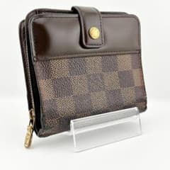 良品】ルイヴィトン コンパクトジップ ダミエ 二つ折り財布 ブラウン