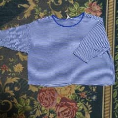 FOREVER21　ストライプ Tシャツ 七分袖のサムネイル