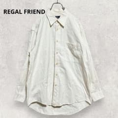 REGAL FRIEND 長袖ツイルシャツ L オフホワイト 綿100% 清潔感