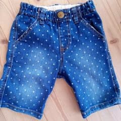 ☆記名あり☆ドットデニムパンツ110のサムネイル