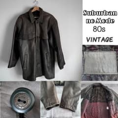 80s Suburban no Mode 羊革 本革 レザー ジャケット コートのサムネイル