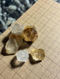 国産鉱物(189)天然水晶 原石 鉱物標本 5個セット長野県川上村のサムネイル